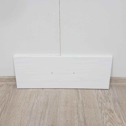 Bílé čelo zásuvky z masivního borovicového dřeva 55 cm