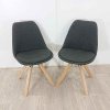 Sada 2 tmavě šedých židlí House Nordic Bergen