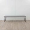 Šedá lavice 201x55 cm