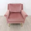 Růžové křeslo San Diego Kare