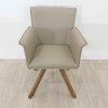 Béžová otočná židle s područkami Foxy Kare