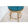 Tyrkysová čalouněná barová stolička After Work Kare_2