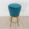 Tyrkysová čalouněná barová stolička After Work Kare