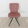 Růžová čalouněná jídelní židle Butterfly Kare