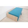 Tyrkysová sedačka polohovací s úložným prostorem_4