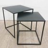 Sada 2 černých kovových odkládacích stolků Nodens