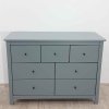 Šedozelená komoda z borovicového dřeva 130x80 cm Misti Marckeric