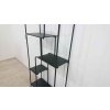 Černý kovový regál 76x180 cm Sleco Ixia_2