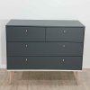 Antracitová komoda 99x82 cm Bodo Tvilum