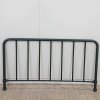 Černé kovové čelo postele 148x83 cm