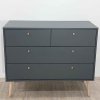 Antracitová komoda 99x82 cm Bodo Tvilum