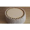 Ručně háčkovaný košík světle béžový velk 2
