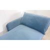 Světlé modrá sametová lenoška Cosmopolitan Design Vienna, levý roh_2