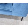 Světlé modrá sametová lenoška Cosmopolitan Design Vienna, levý roh_5