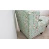 Zelené květinové křeslo ušák s opěrkou nohou HAMAR_4