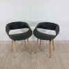 Set of 2 Dining Chairs Black CHARLOTTE