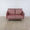 Sametová 2místná pohovka růžová MAURA