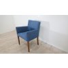 Modrá čalouněná židle s područkami Modus 1