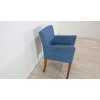 Modrá čalouněná židle s područkami Modus 2