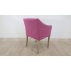 Růžová židle s područkami Milano 3