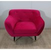 Růžové křeslo Mazzini Sofas Amelie