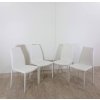 Sada 4 bílých jídelních židlí Tomasucci