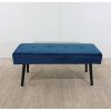 Tmavě modrá polstrovaná lavice House Nor