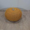 Žlutý pletený puf LABEL51 Knitted XL