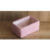 Ručně háčkovaný košík světle růžový velk 1