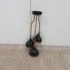 Závěsné svítidlo v černo-měděné barvě pro 3 žárovky Opviq lights Yildo Side