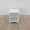 Bílý kovový noční stolek La Forma Wyatt, 42 x 38 cm
