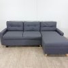 Tmavě šedá rozkládací rohová sedačka s úložným prostorem (levostranná) FLAKK