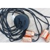 Černé pětiramenné závěsné svítidlo s detaily v měděné barvě Bulb Attack Cero_3