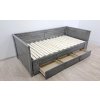 Rozkádací postel dřevěná šedá s roštem 90 x 200 cm CAHORS_2