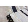 Černobílý patchwork koberec z hovězí kůže o 140 cm - BERGAMA_6