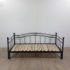 Černá kovová postel s rámem 90 x 200 cm TULLE
