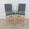 Sada 2 šedých barových židlí MADISON