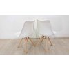 Sada 2 bílých židlí s podnožím z bukového dřeva Bonami Essentials Gina_2