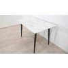 Rozkládací jídelní stůl 120/150 x 80 cm mramorový efekt s černou EFTALIA_2