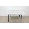 Rozkládací jídelní stůl 120/150 x 80 cm mramorový efekt s černou EFTALIA_3