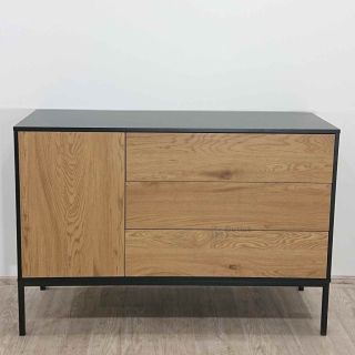 Komoda v dekoru dubu 🤎🖤 120 cm Seaford Actona