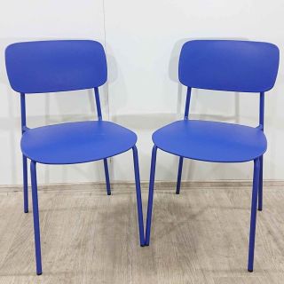 Modré💙 stohovatelné jídelní židle🪑 set 2 ks Primary Tomasucci...