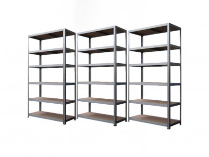 AKCE - Balíček : 3x Regál 2400x1000x400 mm kovový zinkovaný 6-policový, nosnost 1050 kg