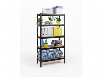 AKCE : Regál 1800×900×300 mm lakovaný 5-policový, nosnost 875 kg