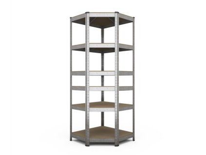 12105 4 rohovy regal 2200x700x400x425 mm zinkovany 6 policovy nosnost 900 kg