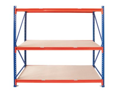 Nekonečný PRŮMYSLOVÝ regál 3-policový 2500 x 2700 x 800 s nosností 2700kg - základní modul