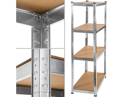 9847 regal kovovy zinkovany 4 policovy 1500 700 300 mm nosnost 700 kg