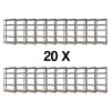 Akce - Balíček: 20x Regál kovový lakovaný 5-policový 1800×900×300 mm, nosnost 875 kg - ŠEDÝ