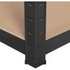 9895 2 regal 2200x900x450 mm kovovy lakovany 6 policovy nosnost 1050 kg cerny