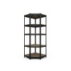 12291 rohovy regal 1800x900x450x635 mm lakovany 5 policovy nosnost 750 kg cerny